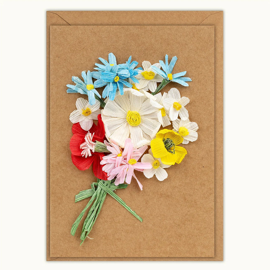 Wildflower Cornhusk Card