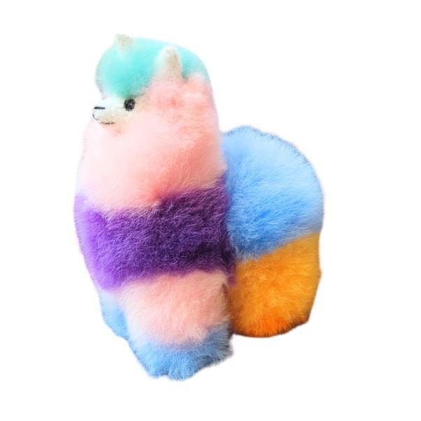 Brightly colored llamacorn on a white background