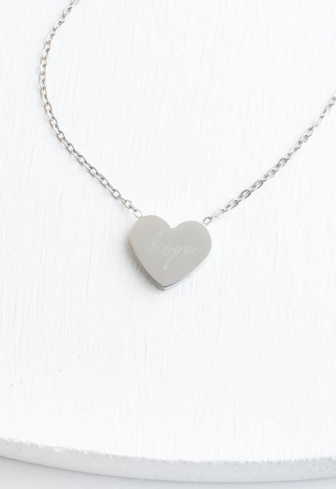 Give Hope Necklace Silver