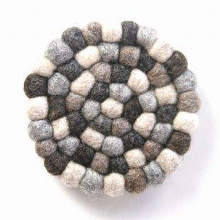 Round Wool Ball Trivet