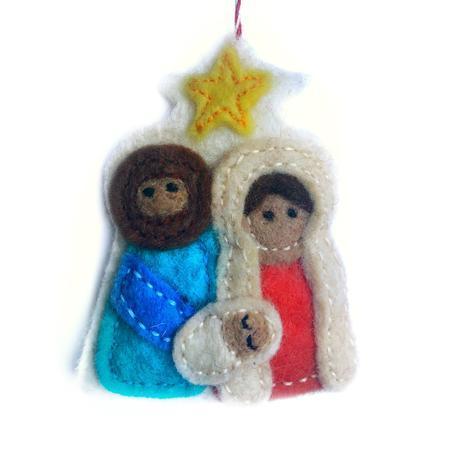 Nativity Felt Wool Ornament