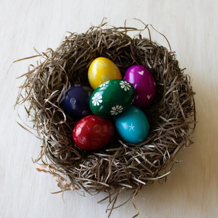 Colorful Etched Kisii Eggs