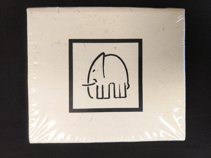 a square note box with an elephant