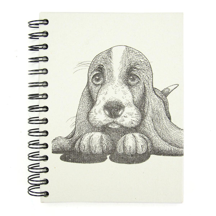 Mr. Ellie pooh with a sketched basset hound