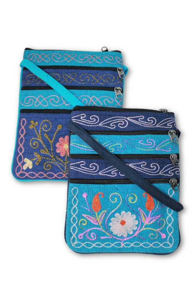 Embroidered Passport Bag