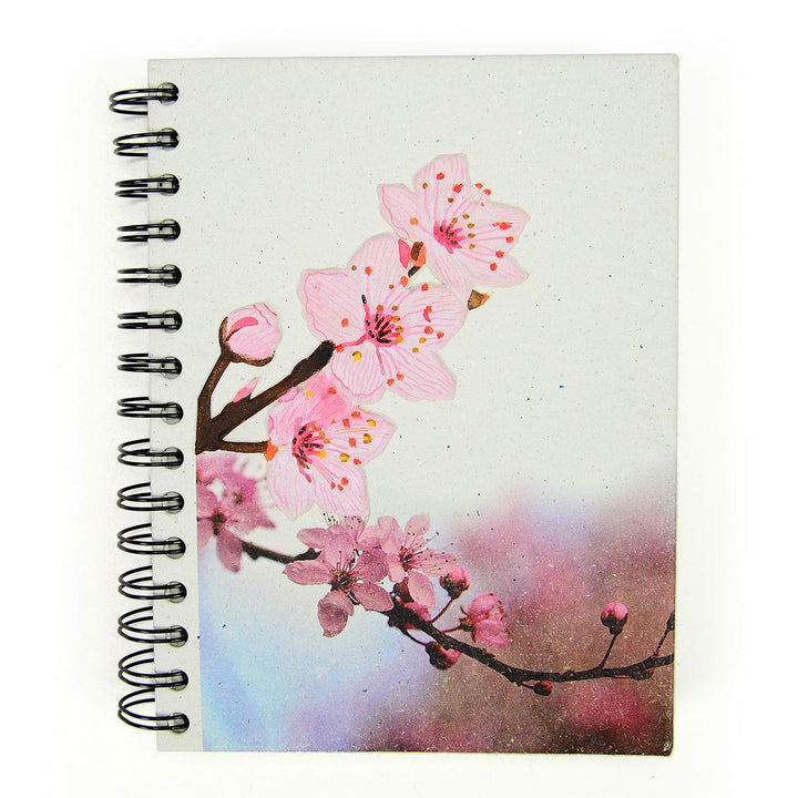 Mr. Ellie Pooh notebook with cherry blossoms. 