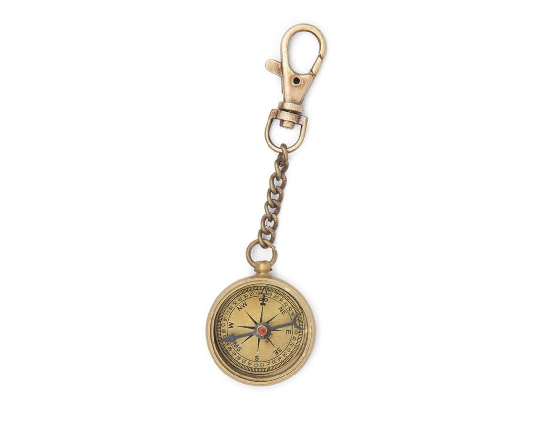 compass key chain on a white background