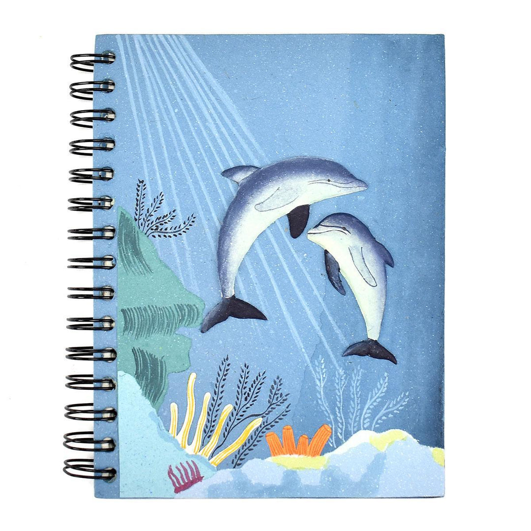 Mr. Ellie Pooh notebook with two dolphins