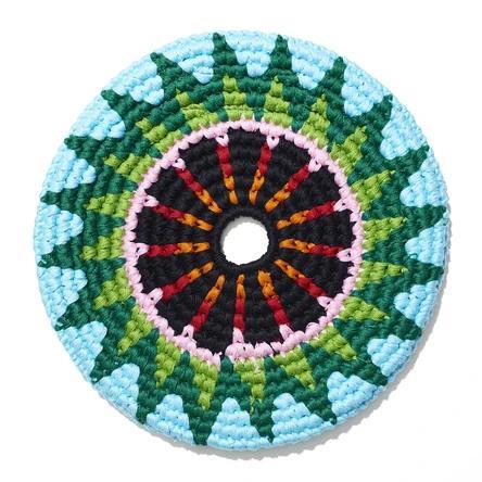 A flying disk on a white background