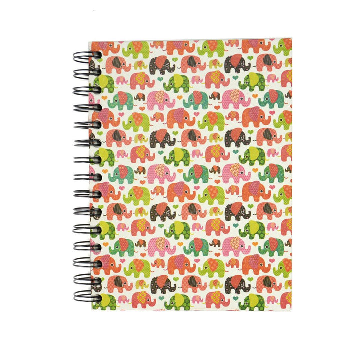 Mr. Ellie Pooh notebook with colorful elephants