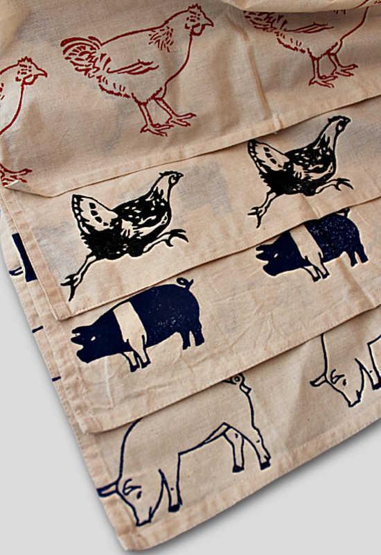 Blockprinted Cotton Dish Towel