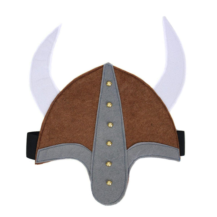 viking felt mask on white background