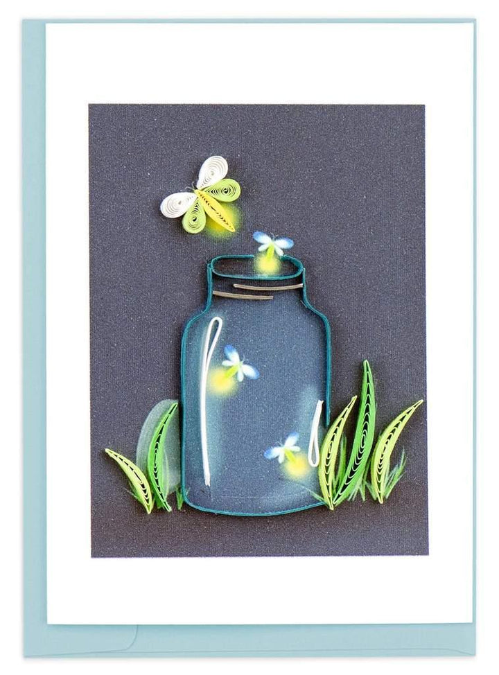 fireflies gift enclosure quilling card