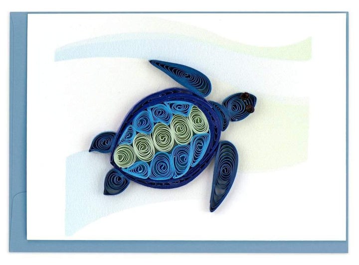 Sea turtle quilling card