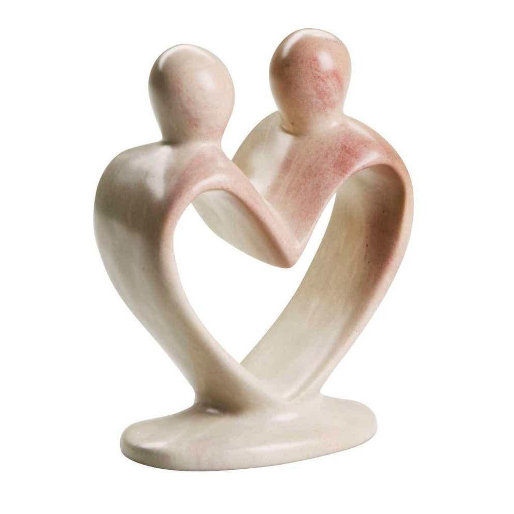A kisii hart sculpture on a white n