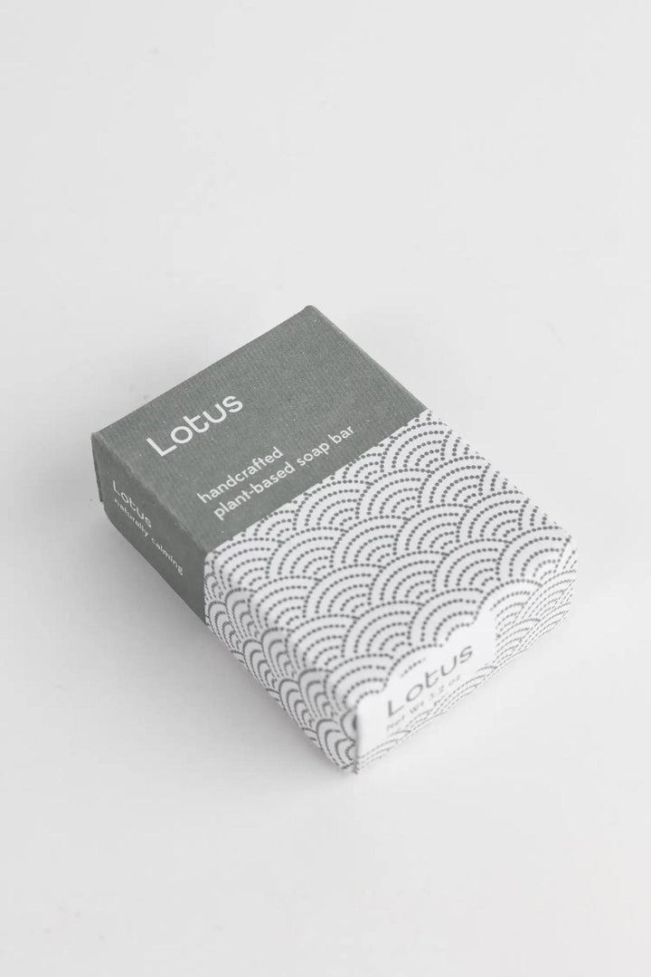 Lotus soap on a white background