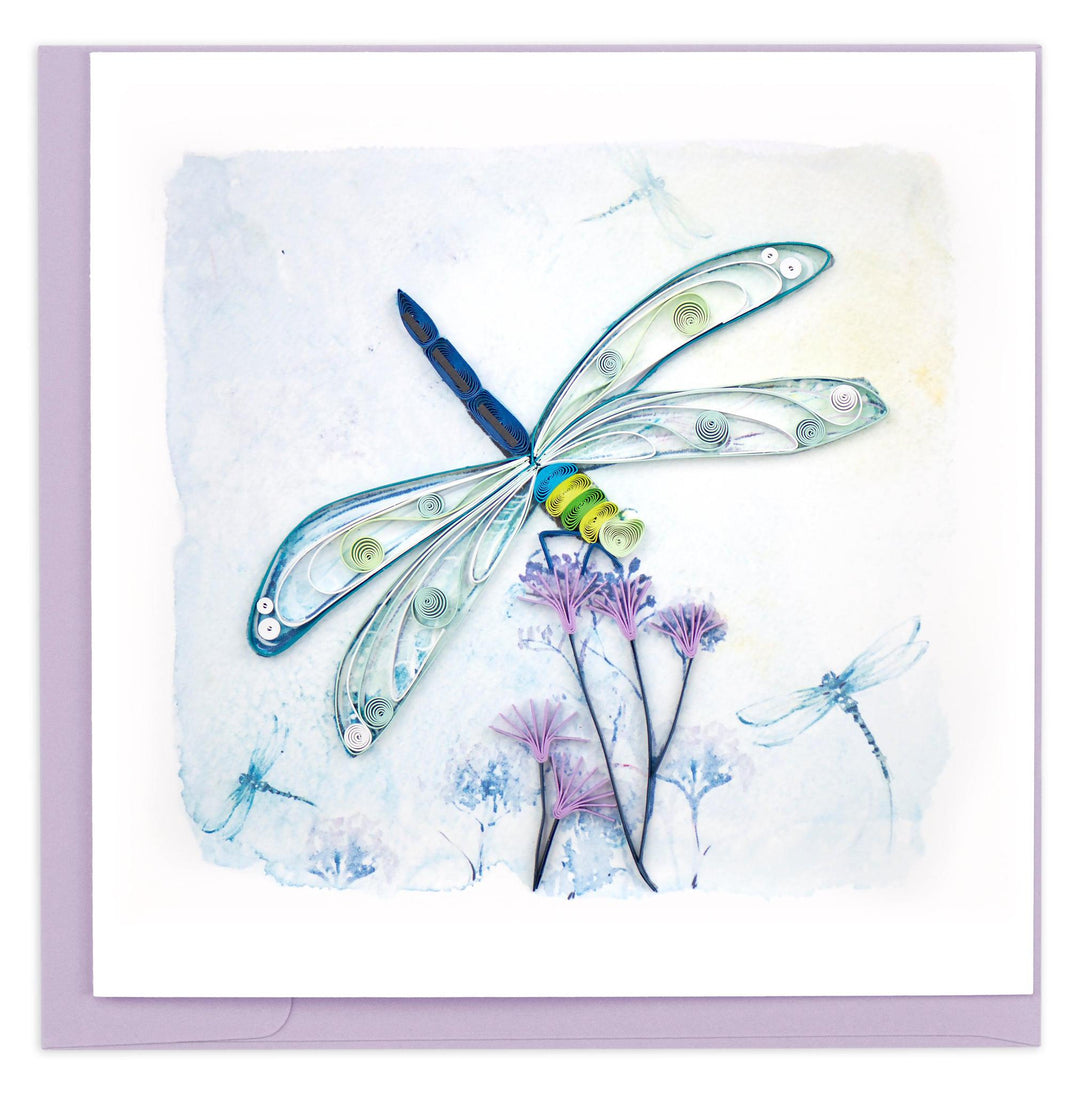A emperor dragonfly on a quilling card