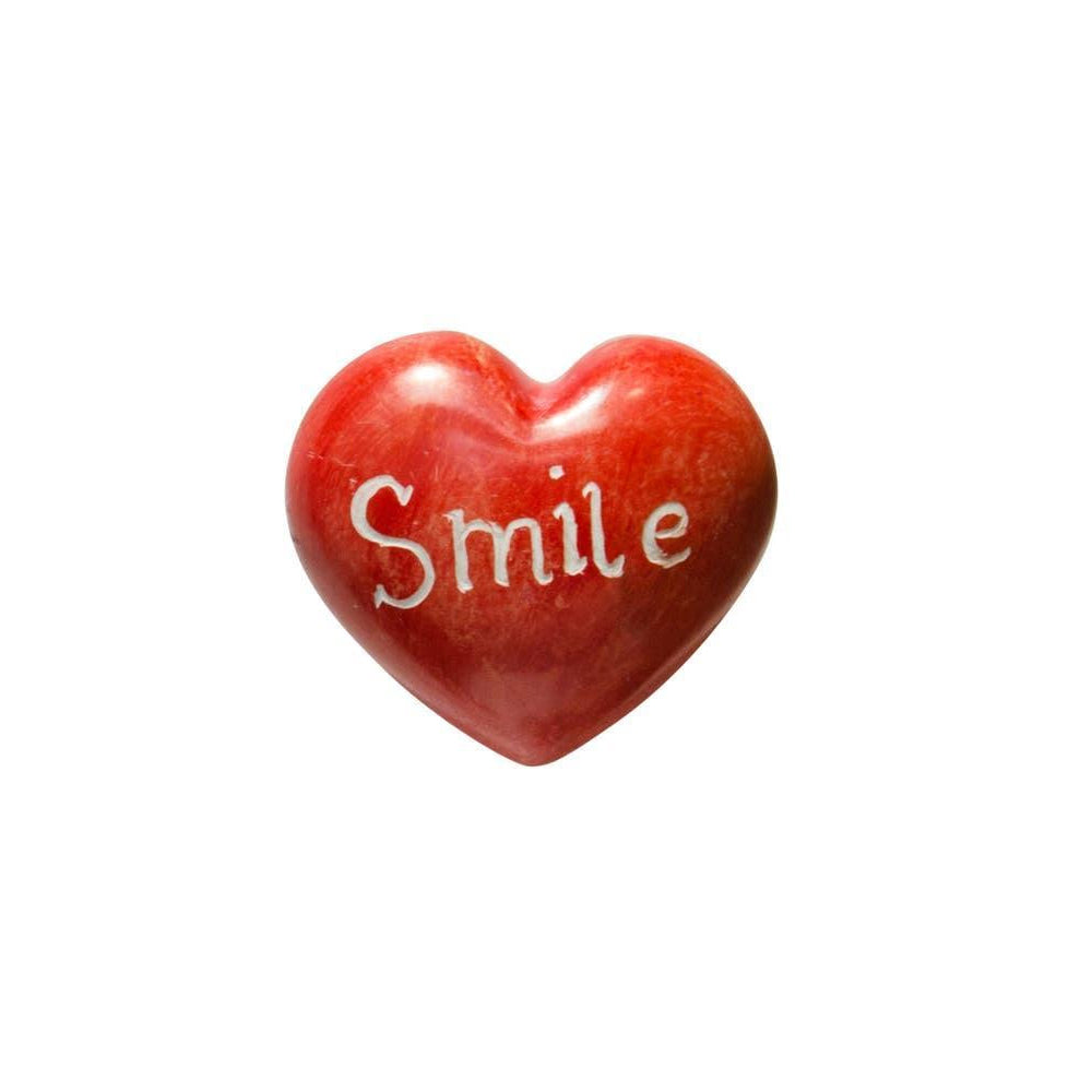A red kisii smile heart on a white background 