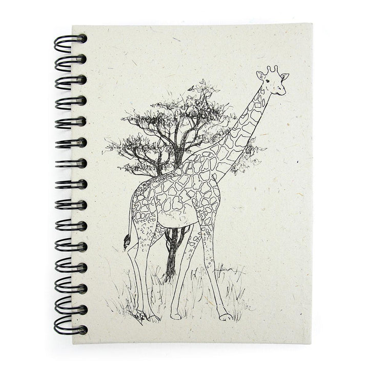 Mr. Ellie Pooh notebook with a sketched giraffe
