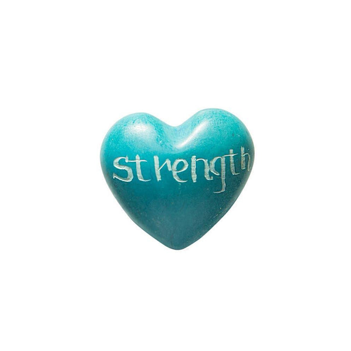 A teal Kisii Strength heart on a white background 